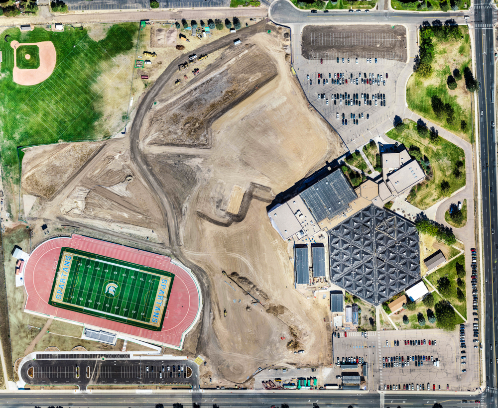 aerial mapping of a campus, drone